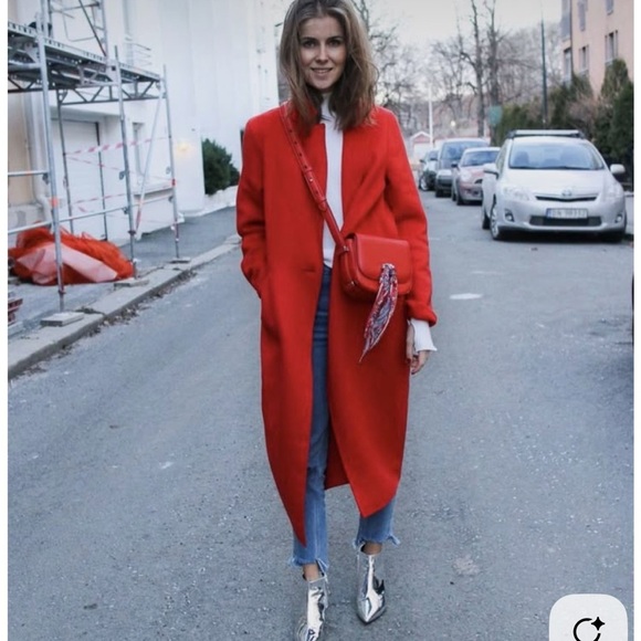 Vintage Fashion by Jill Red Belted wool coat - Picture 12 of 12